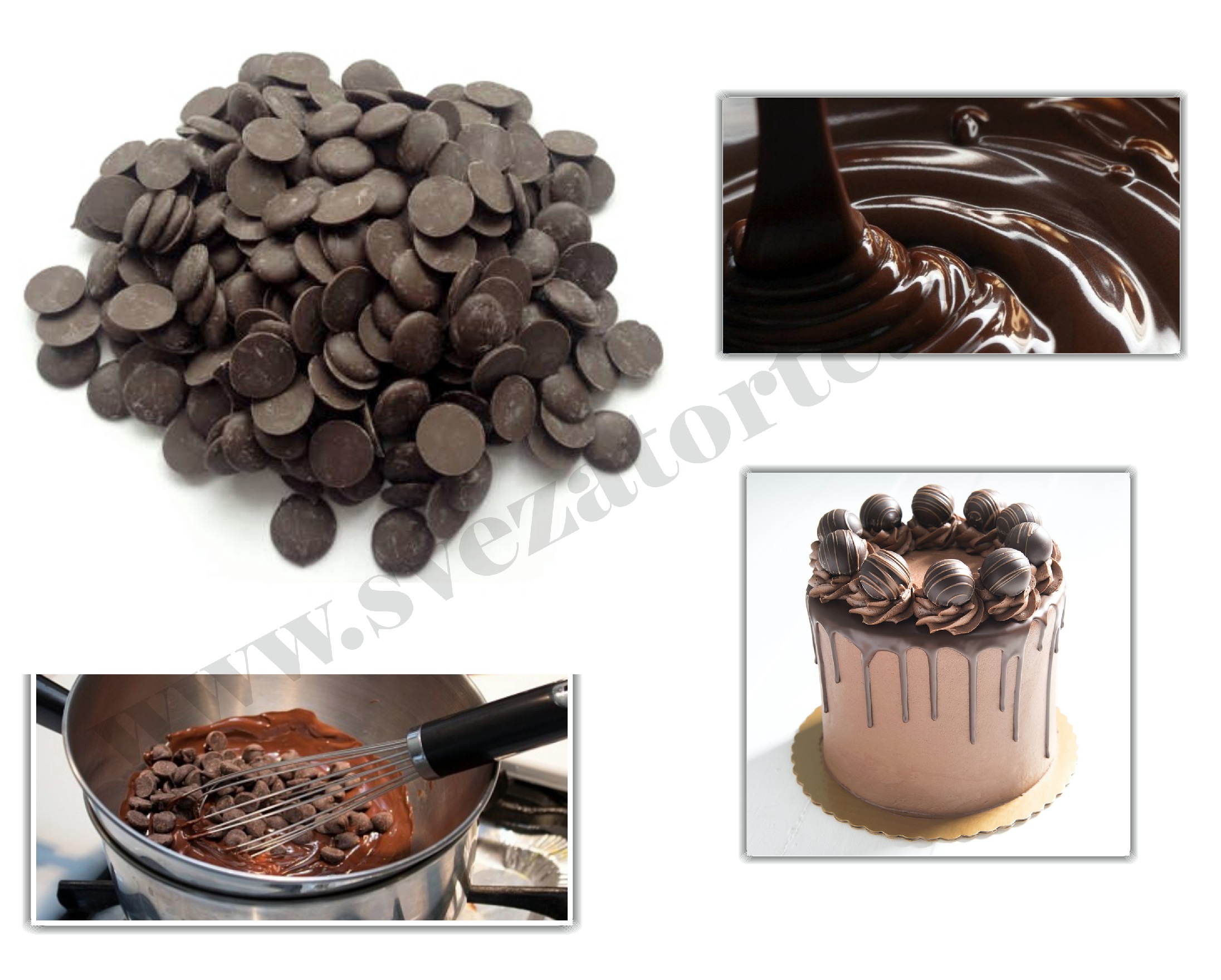 Crna surogat čokolada u diskićima - 500g