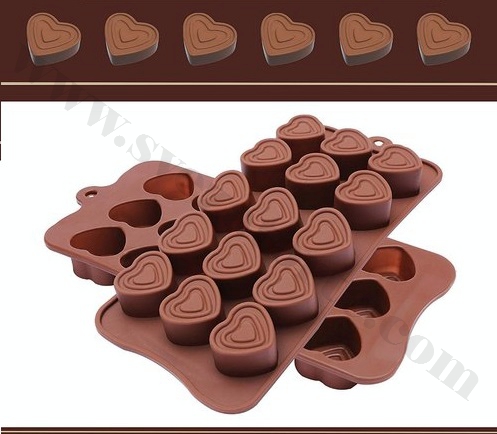 Silikonski kalup za čokoladne praline - srca