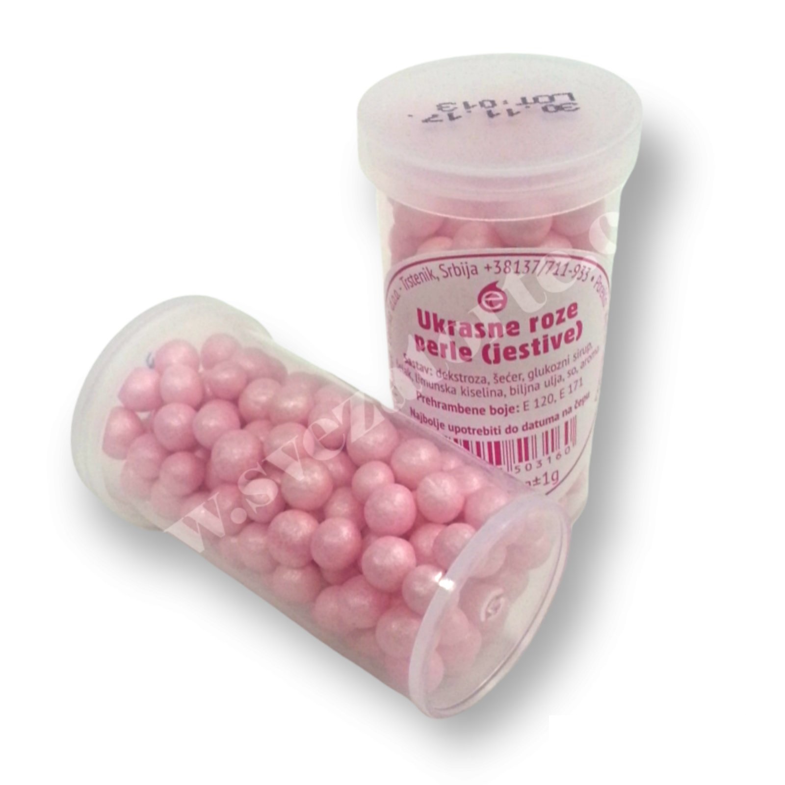 Šećerne dekorativne jestive perle - Roze